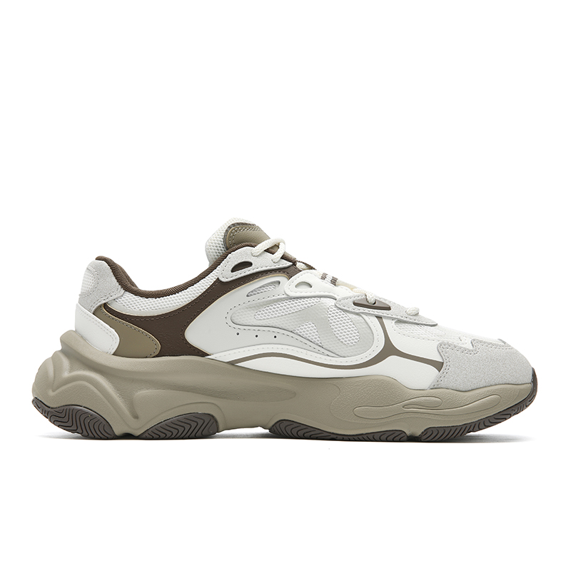 FILA Мужские повседневные кроссовки Mars 4 низкие белые коричневые амортизирующие, износостойкие, дышащие, легкие — фото 3