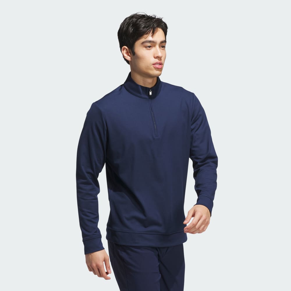 Толстовка Adidas Ultimate365 Classic Quarter-Zip, цвет Collegiate Navy — фото 3