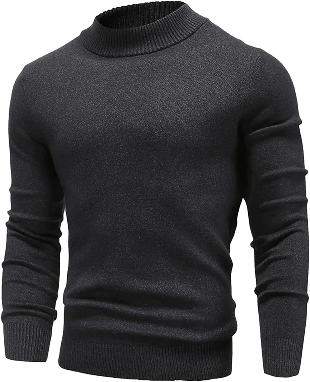 

Зимний мужской свитер с воротником-стойкой, теплый вязаный пуловер Zadaos