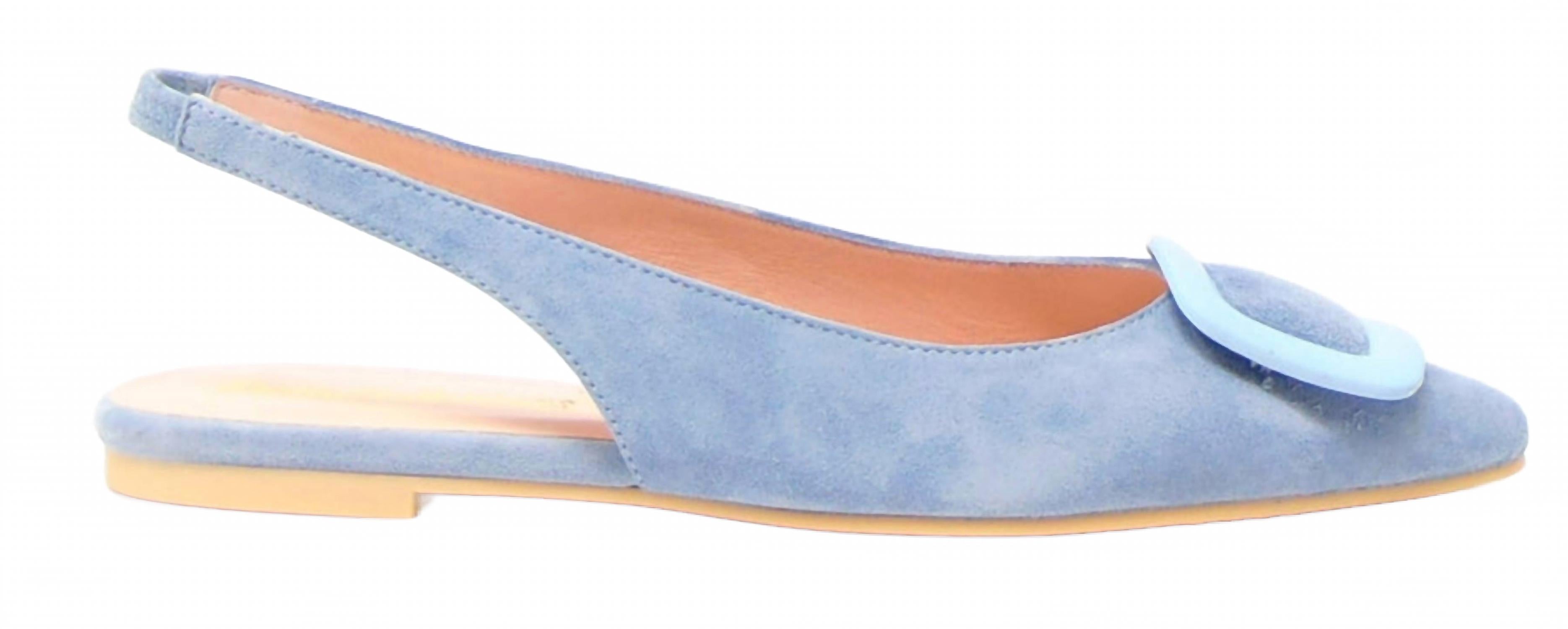 Женские мюли Ella из замши на танкетке в дениме Angelis Pretty Ballerinas, Angelis Denim — фото 2