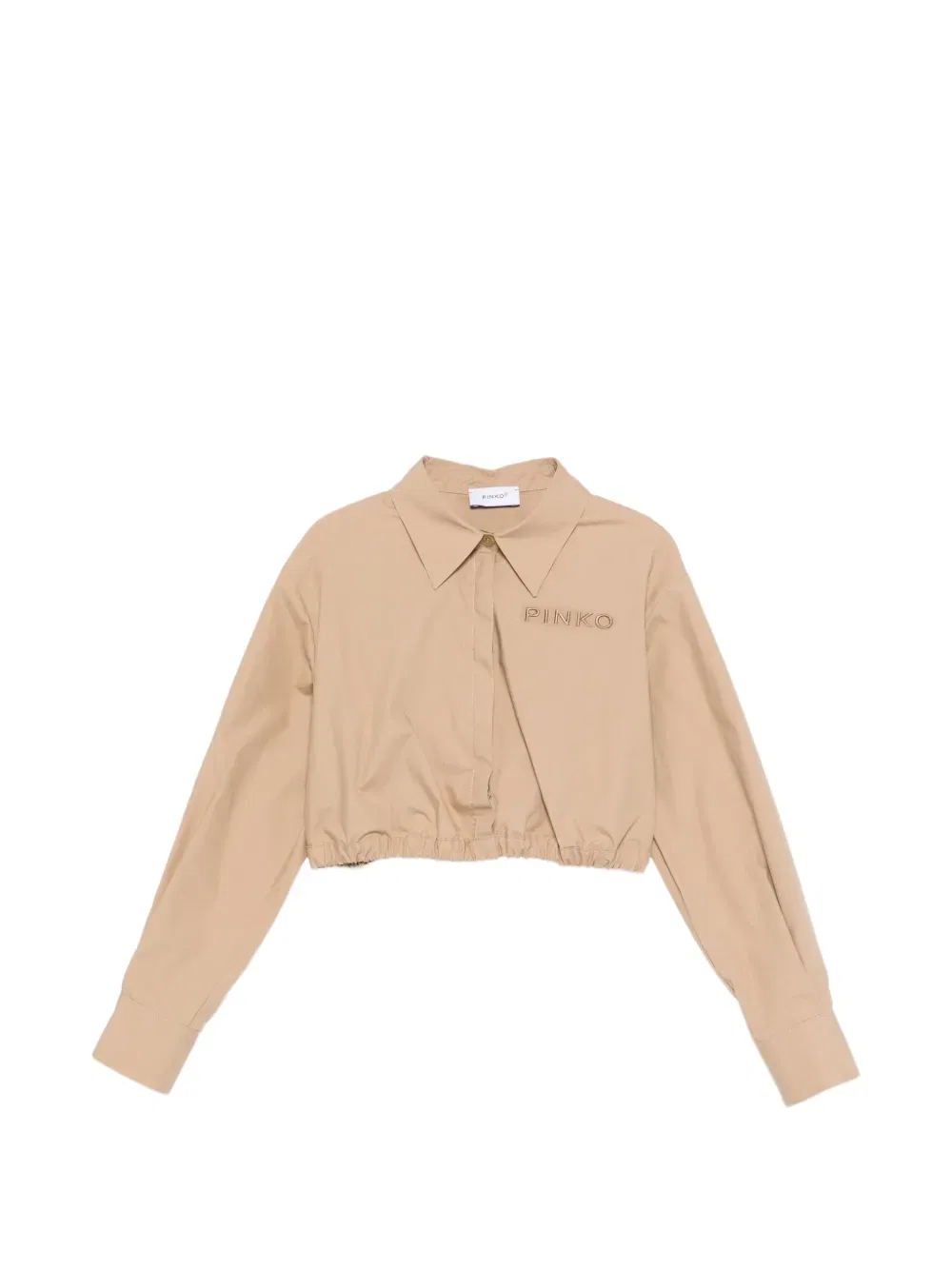 Укороченный топ с вышивкой Pinko Kids, нейтральный