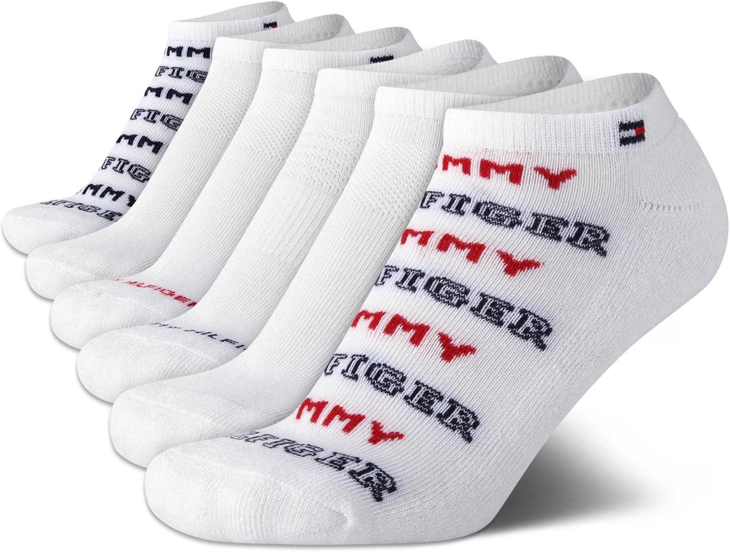 

Женские спортивные носки Tommy Hilfiger No Show - 6 пар коротких мягких носков с амортизацией для женщин (размер 4-10), White