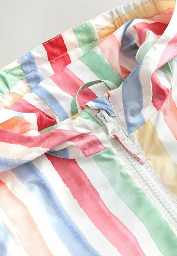 Водонепроницаемая куртка-дождевик с принтом, стандартного кроя. Next, Multi Stripe — фото 3