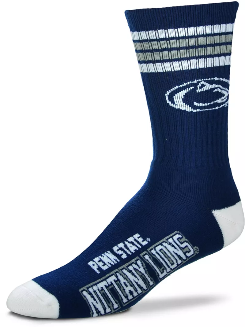 

Носки Deuce Crew с 4 полосками Penn State Nittany Lions для босых ног For Bare Feet