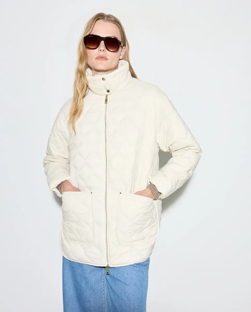 

Короткий гладкий пуховик для женщин Woman El Corte Inglés, бежевый