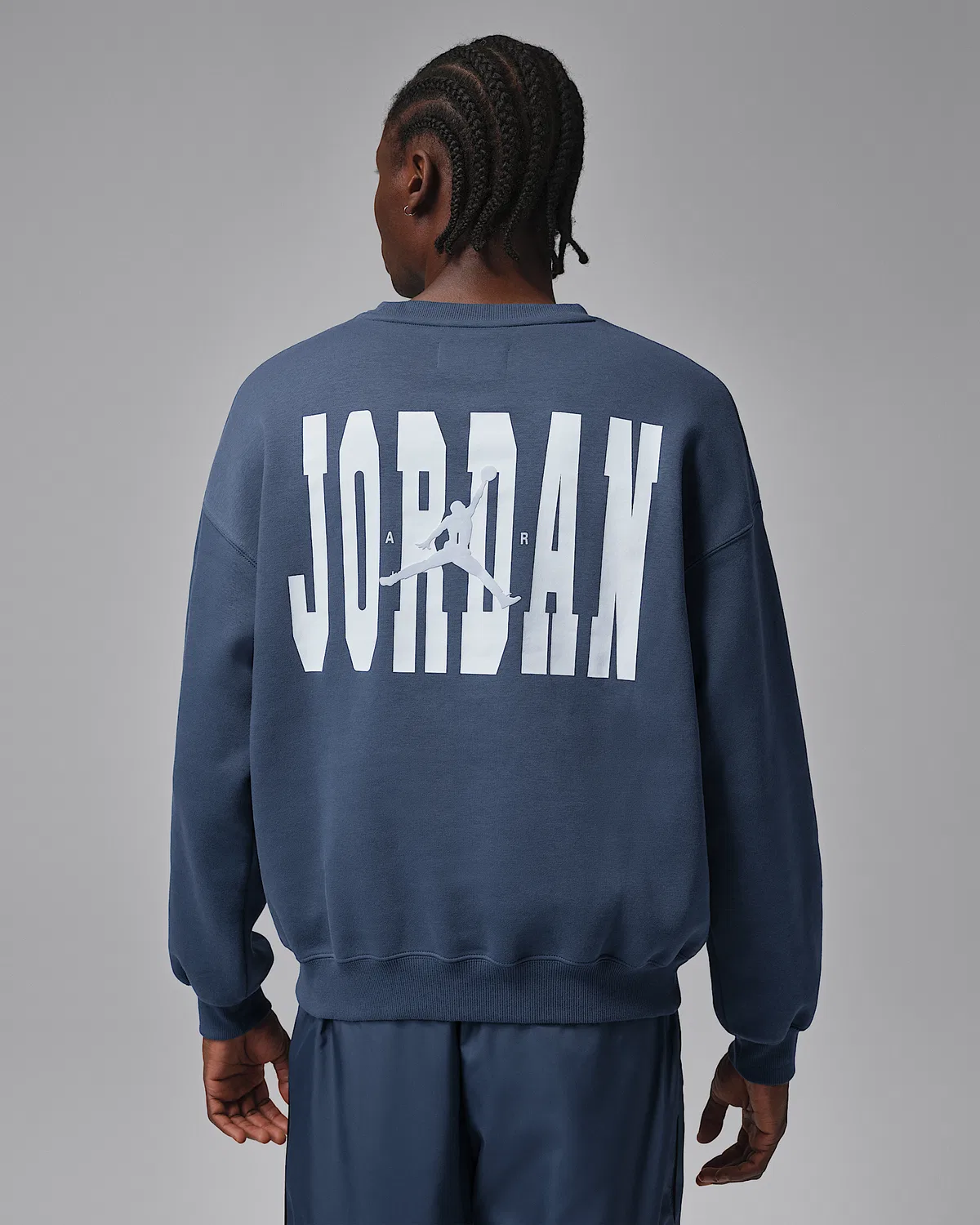 Мужская футболка с круглым вырезом Jordan Brooklyn, Squadron Blue/Aura — фото 2