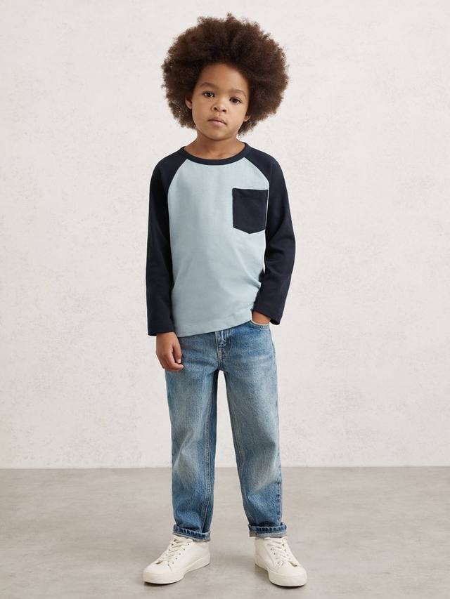 

Детская футболка Hayes с длинными рукавами Reiss, Navy Blue