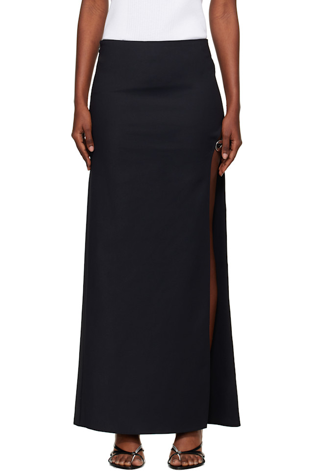 

Макси-Юбка с поясом для чулок Coperni, черный