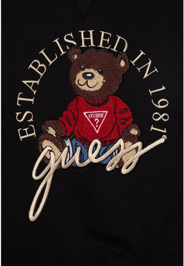 Детская спортивная толстовка унисекс большого размера Guess, Jet Black — фото 4