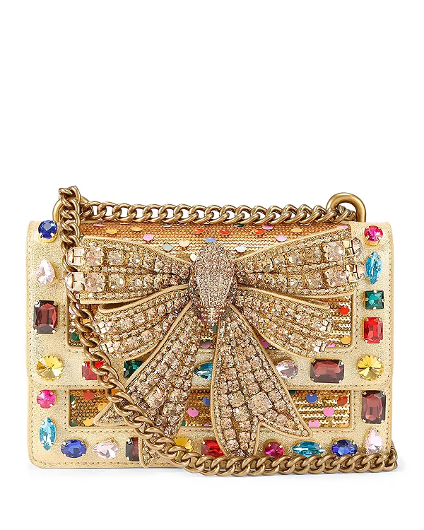 

Миниатюрная сумка-трансформер Shoreditch Bow через плечо Kurt Geiger London, золотой