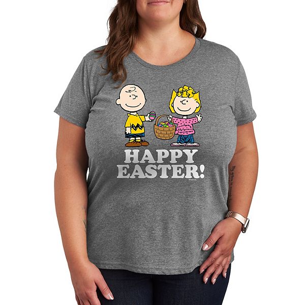

Футболка с принтом Plus peanuts happy easter Licensed Character, Heather Gray