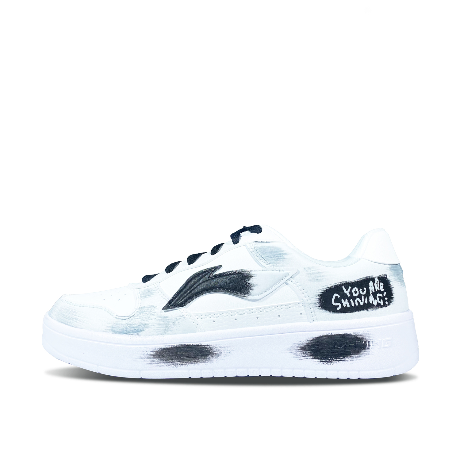 

Понтонные лодки обертывание, износостойкие и нескользящие низкие топ скейтборд кроссовки мужские LINING, белый