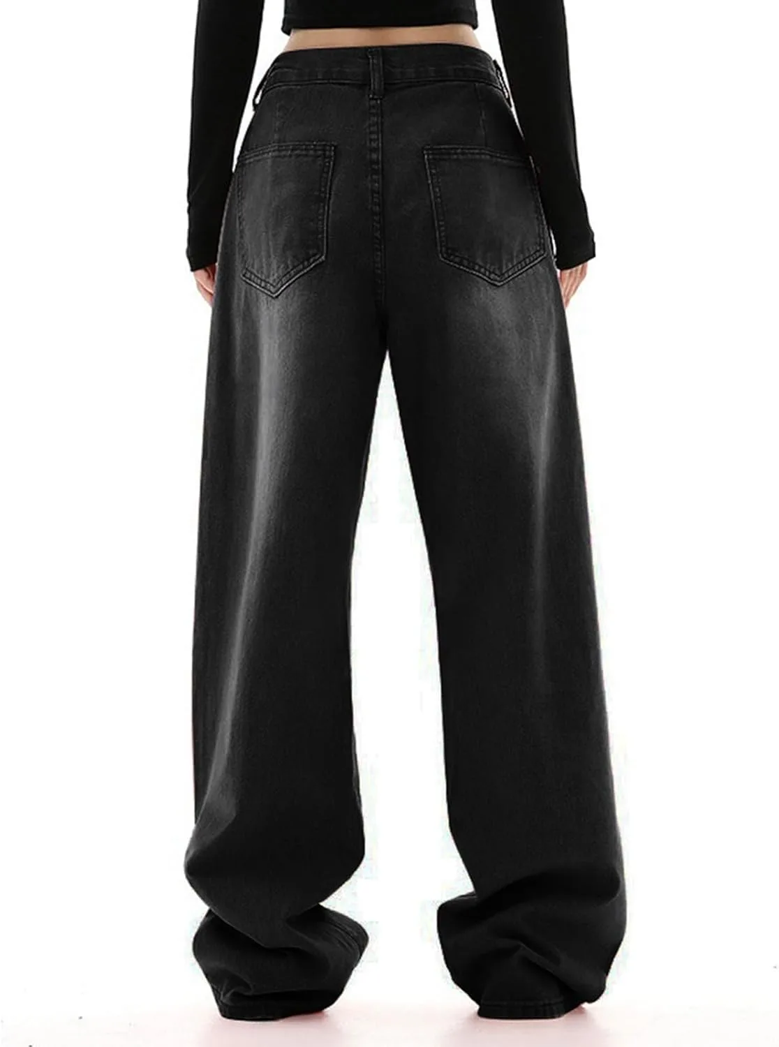 Джинсы Mid Rise для женщин, High Waisted, Wide Leg — фото 4