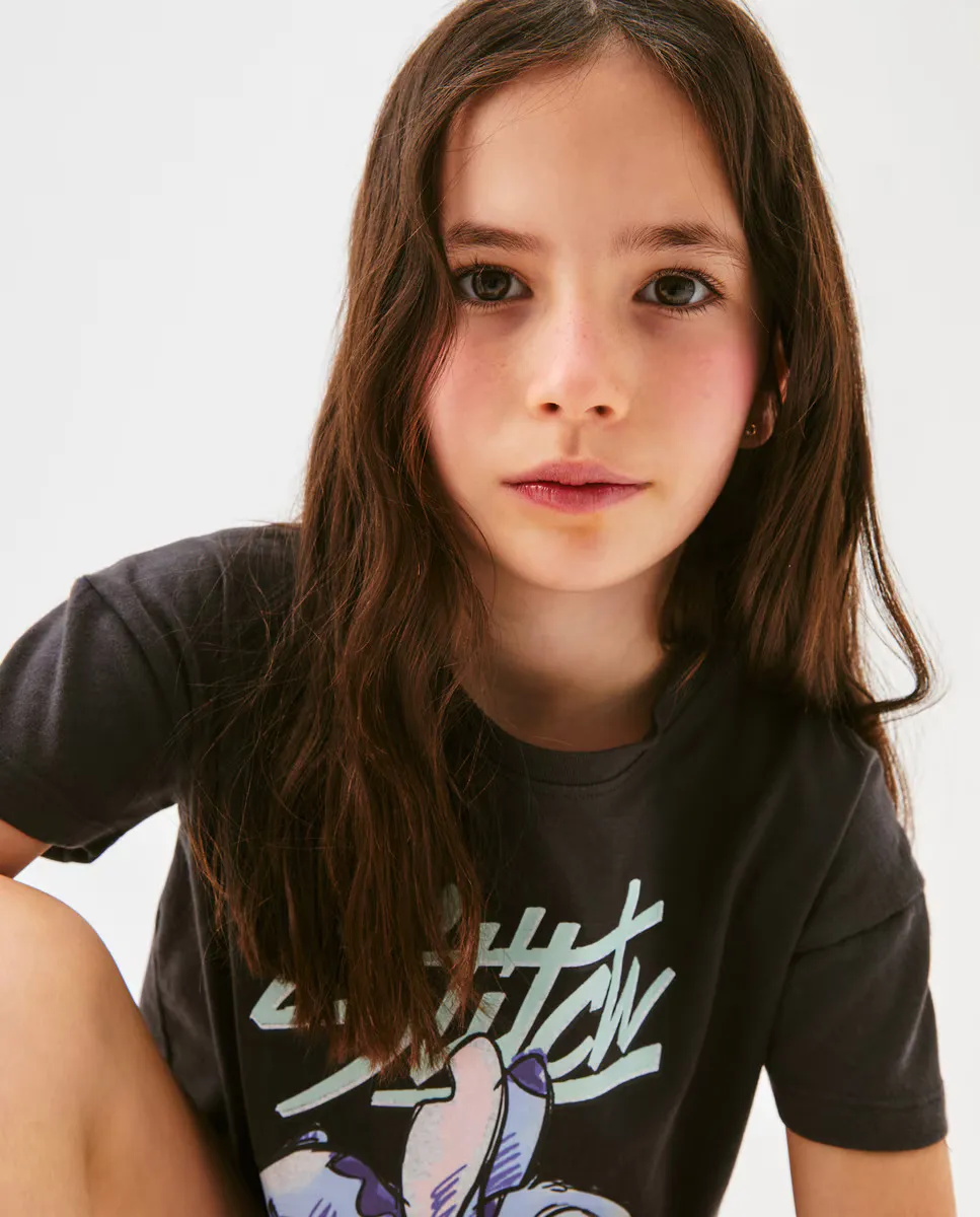 

Lilo & Stitch футболка для девочек с перекрещенной спиной Kids El Corte Inglés, чёрный