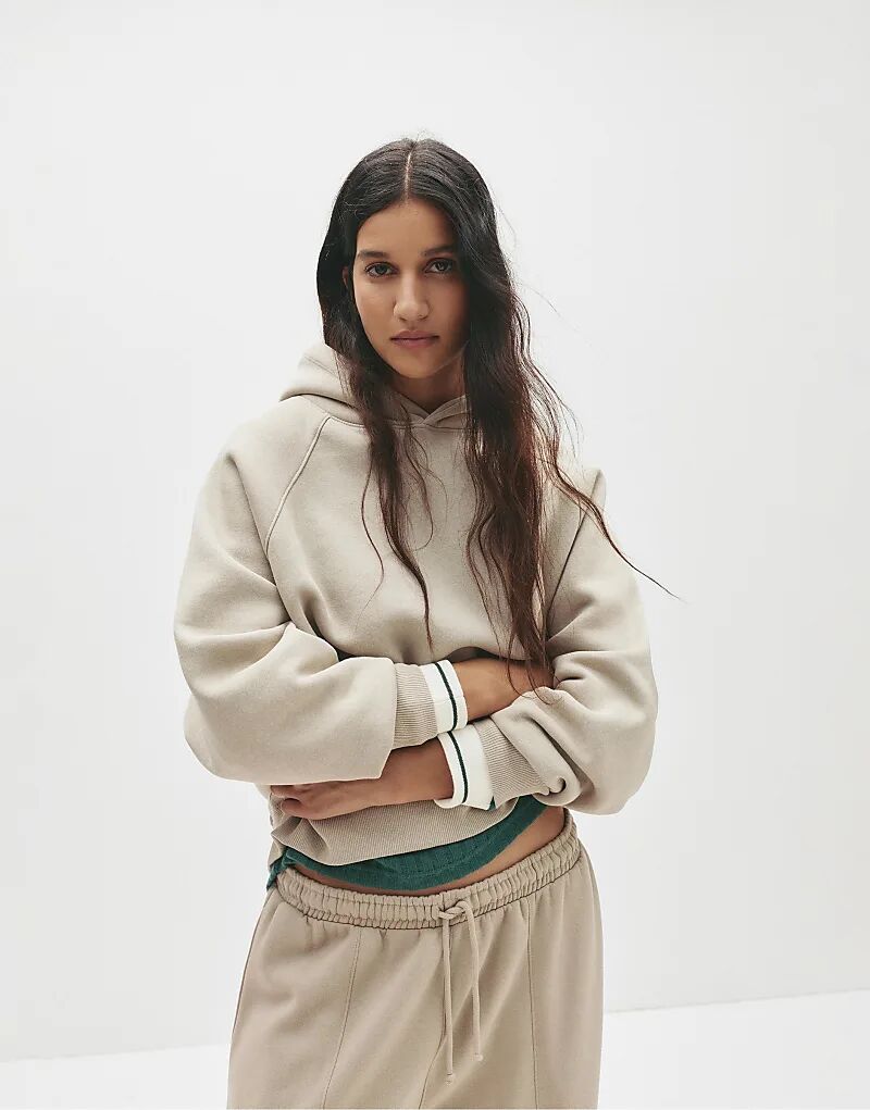 

Толстовка большого размера Pull&Bear песочного цвета