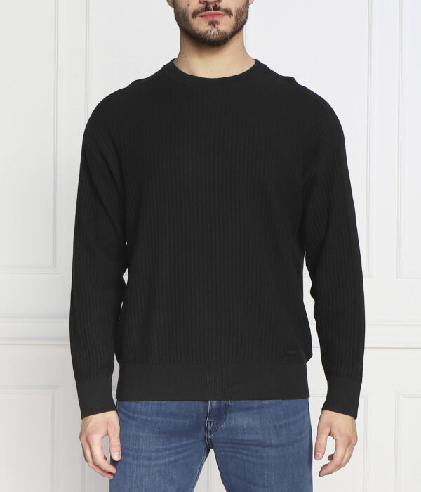 

Свитер с обратной пуфовой текстурой Regular fit Calvin Klein, черный