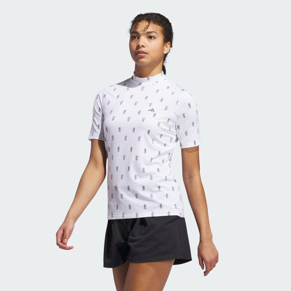 

Футболка Adidas GO-TO Paisley mock neck short sleeve shirt, белый