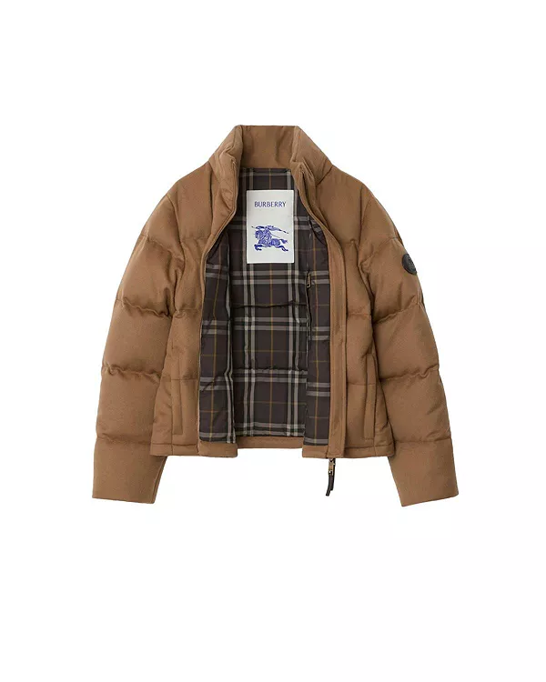 Пуховая куртка Burberry Ambleside, кашемировая, коричневый — фото 4