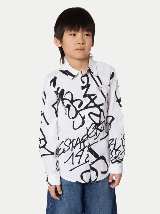 

Рубашка regular fit L5BH00 WE5W0 Guess, белый