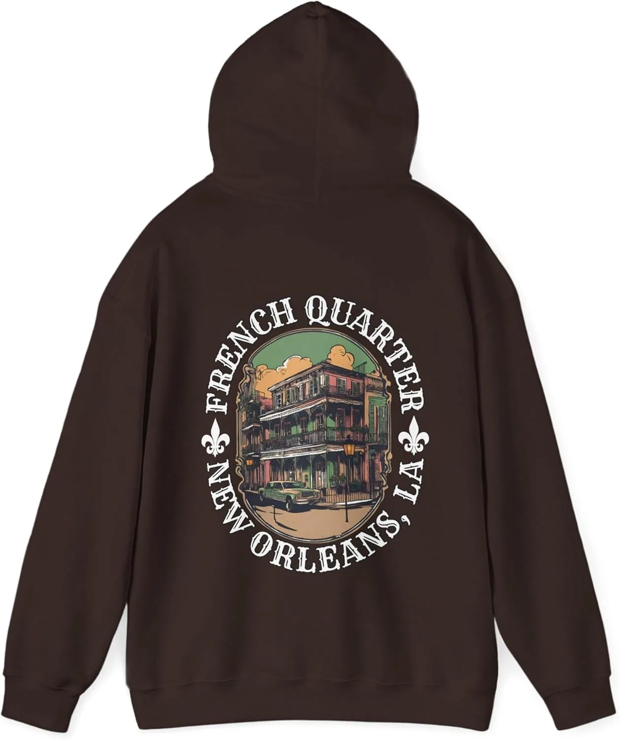 Худи French Quarter New Orleans, толстовка NOLA Apparel, сувенир с Бурбон-стрит — фото 2