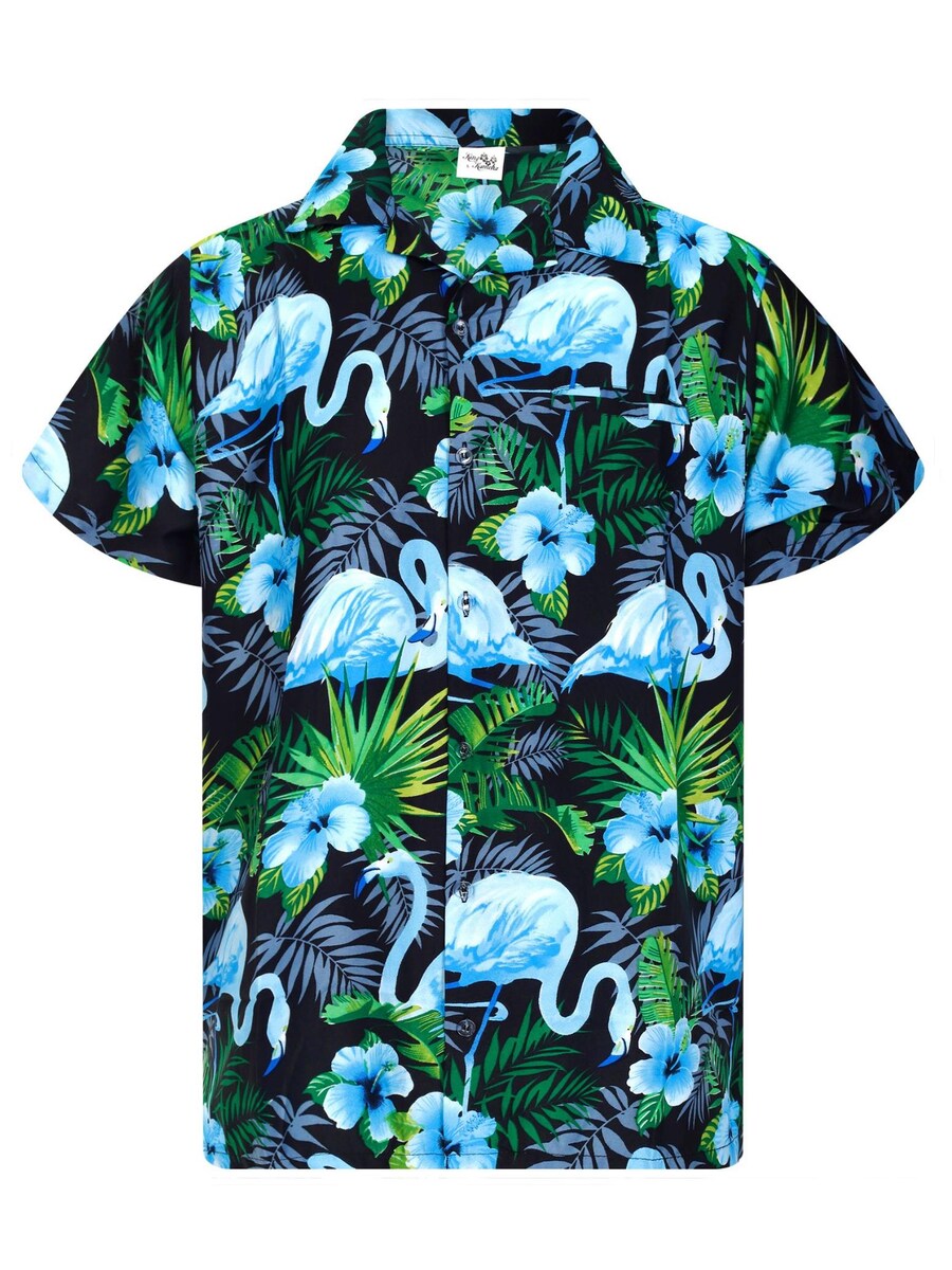 

Рубашка King Kameha Flamingo Flowers, синий