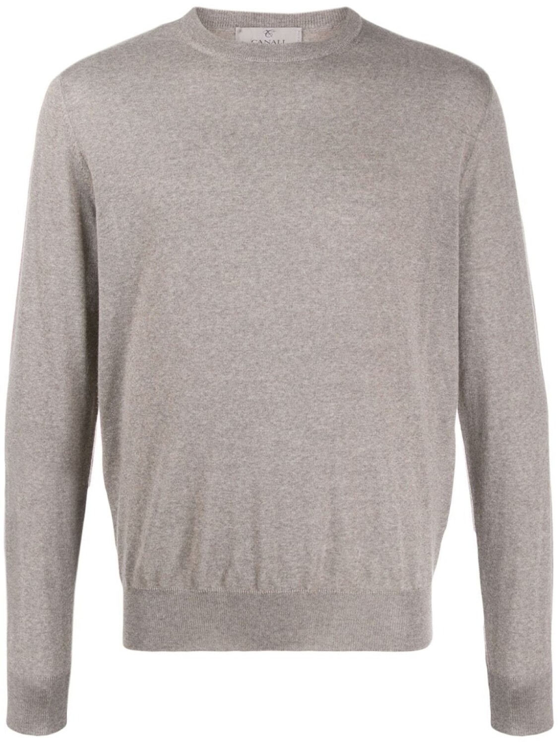 

Canali джемпер с круглым вырезом, коричневый