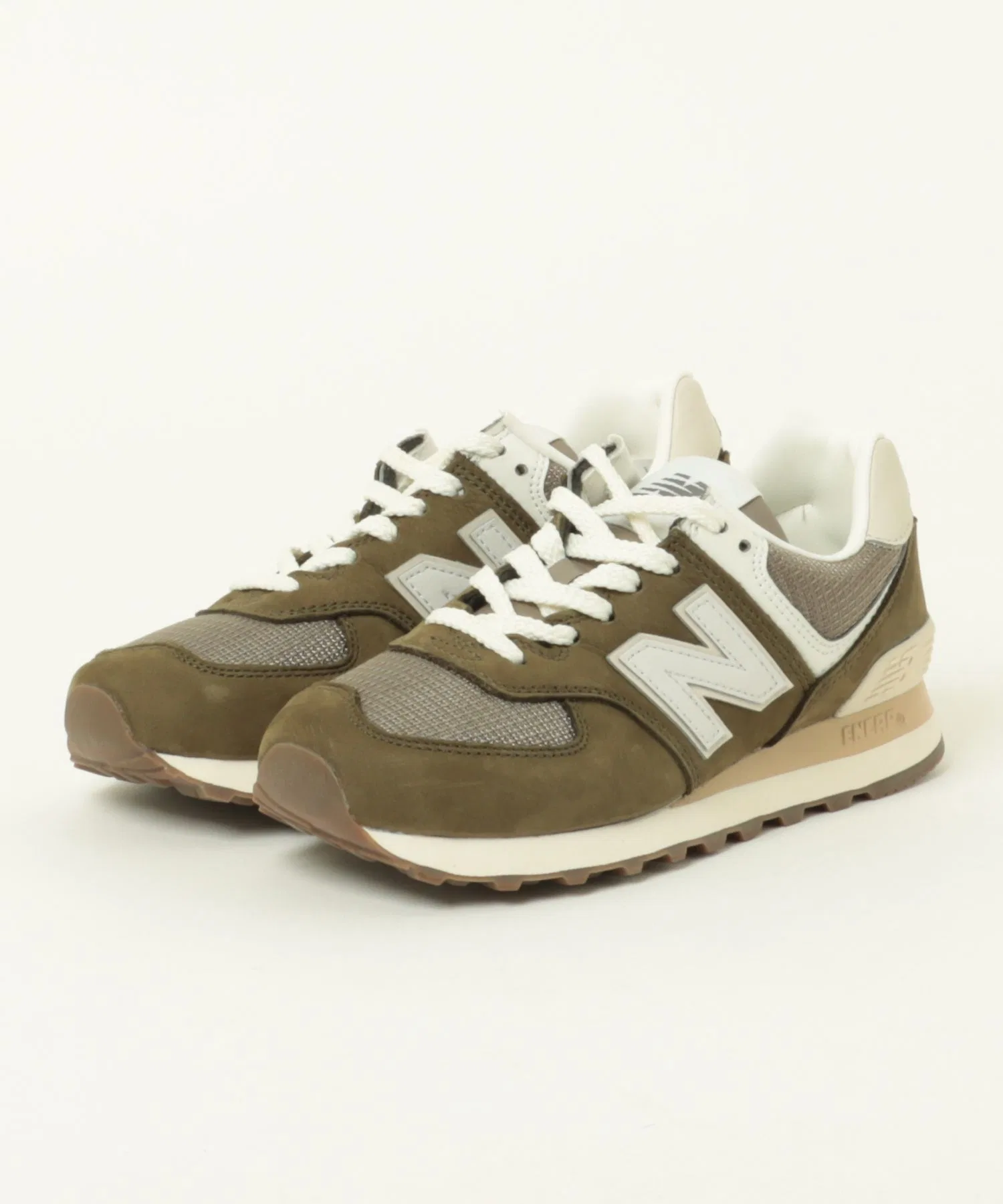 Мужские кроссовки из натуральной кожи New Balance U5742RG BROWN коричневые