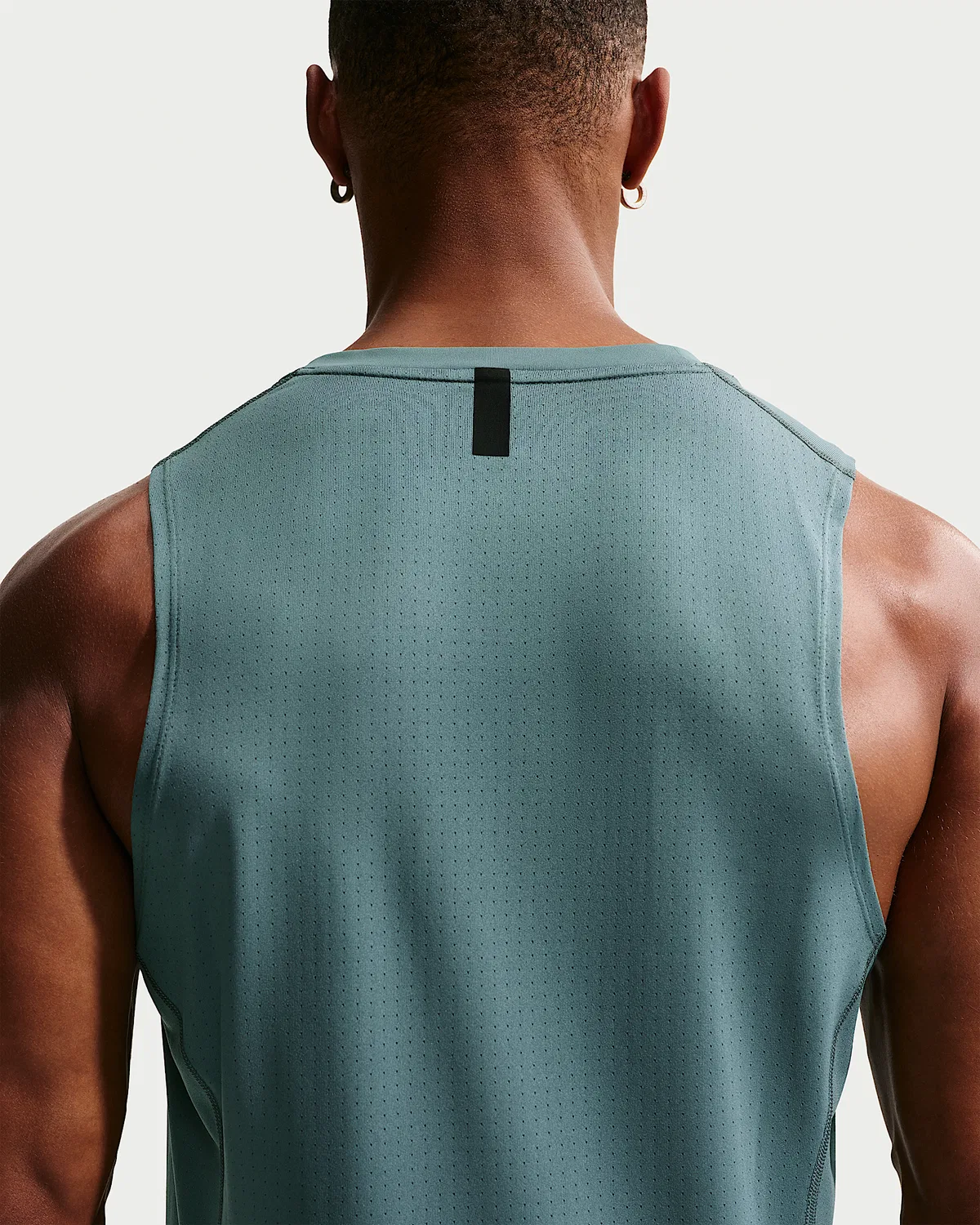 Мужская тренировочная майка Nike Pro Dri-FIT, Mineral Slate/Green Strike — фото 2