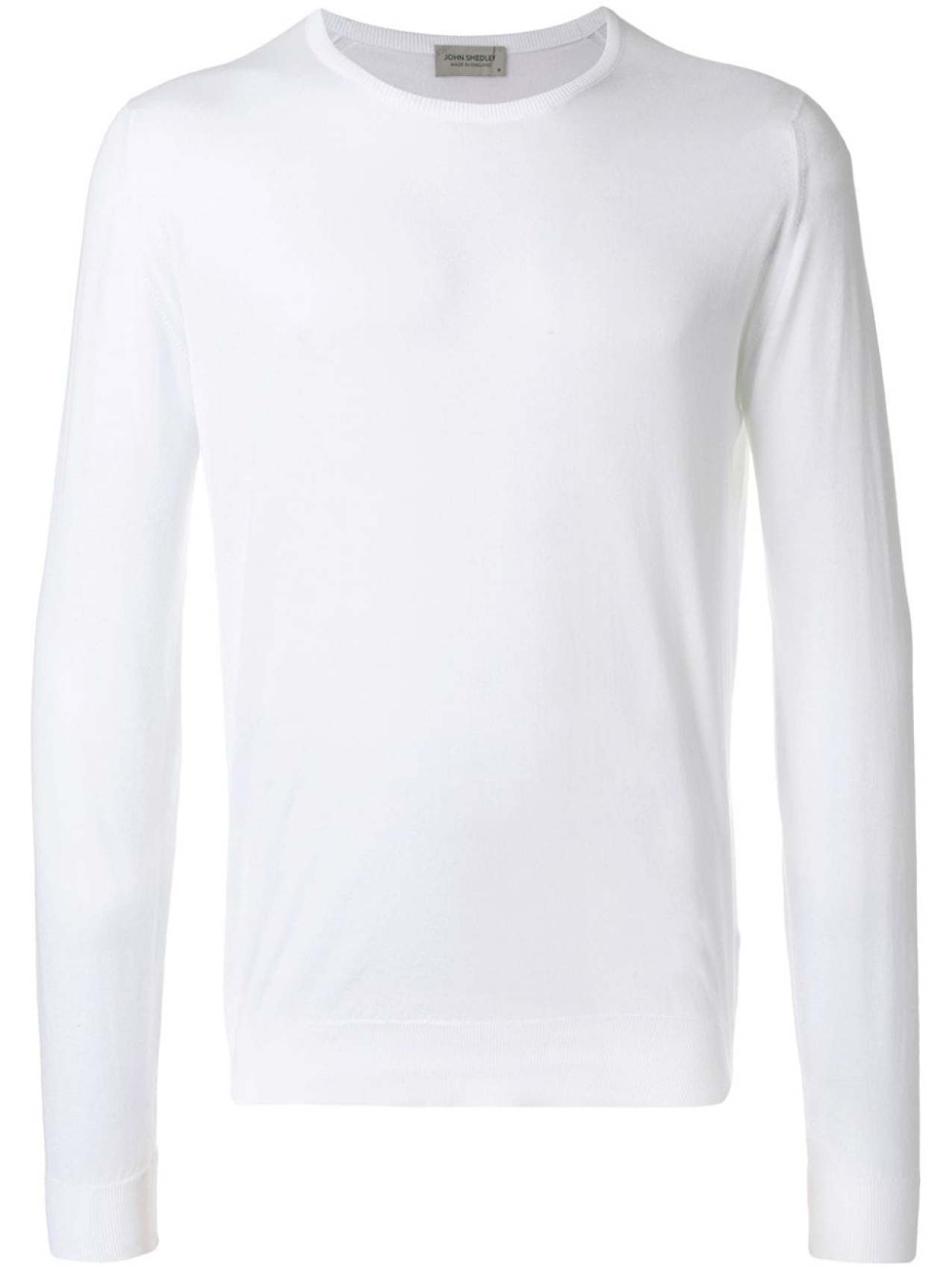 

John Smedley crew neck lightweight jumper, белый