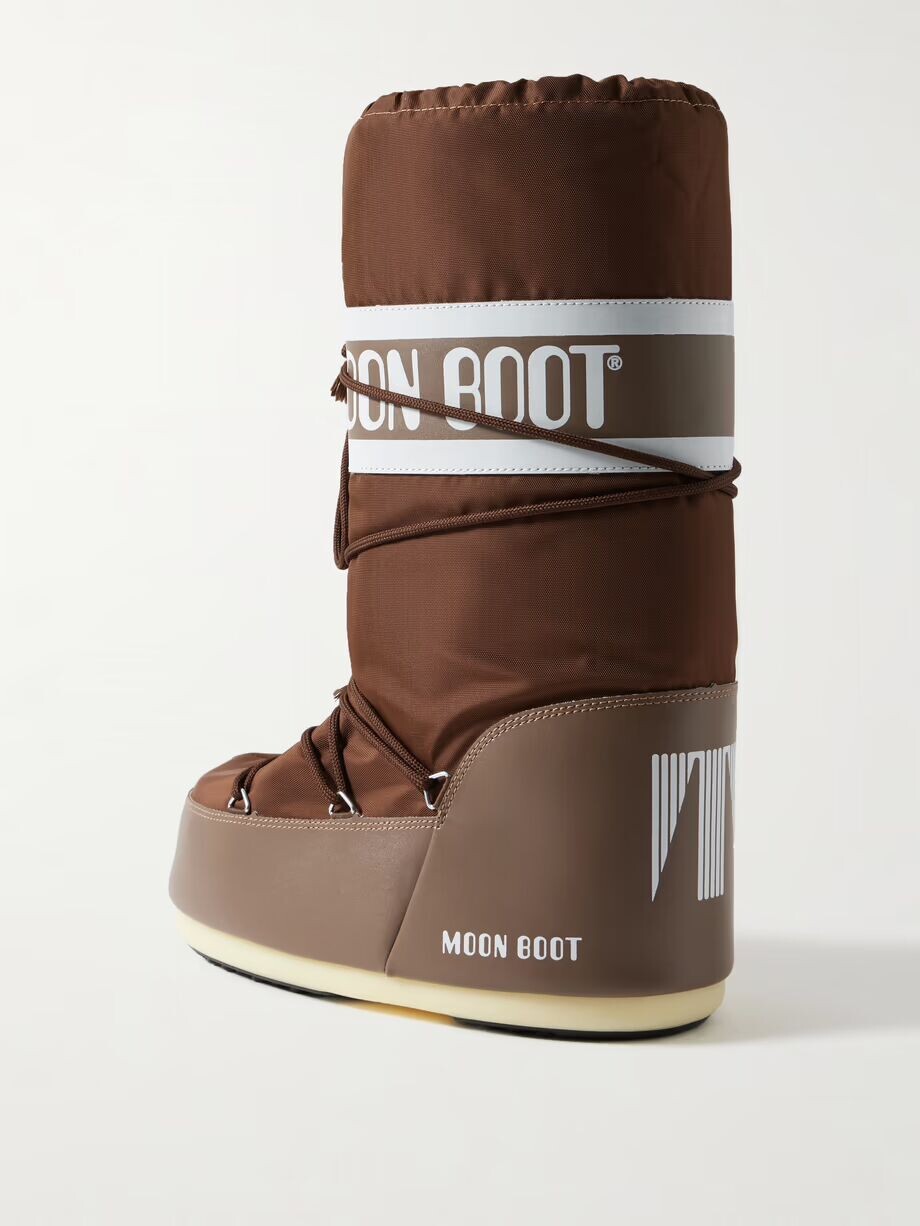 Зимние ботинки Moon Boot Icon из кожи и искусственной кожи, коричневый — фото 3