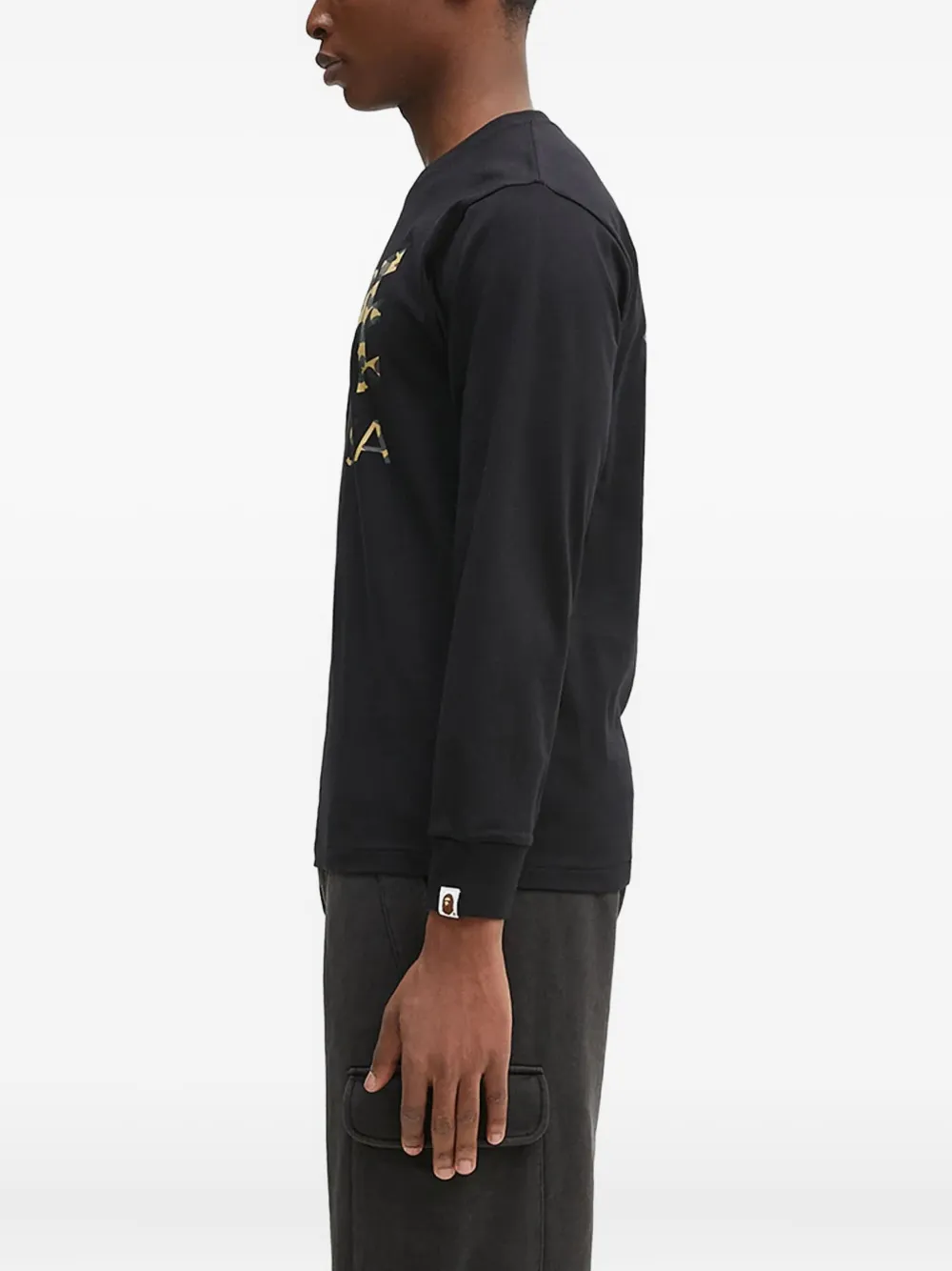 

Футболка 1st Camo Bape STA с длинными рукавами A BATHING APE, черный