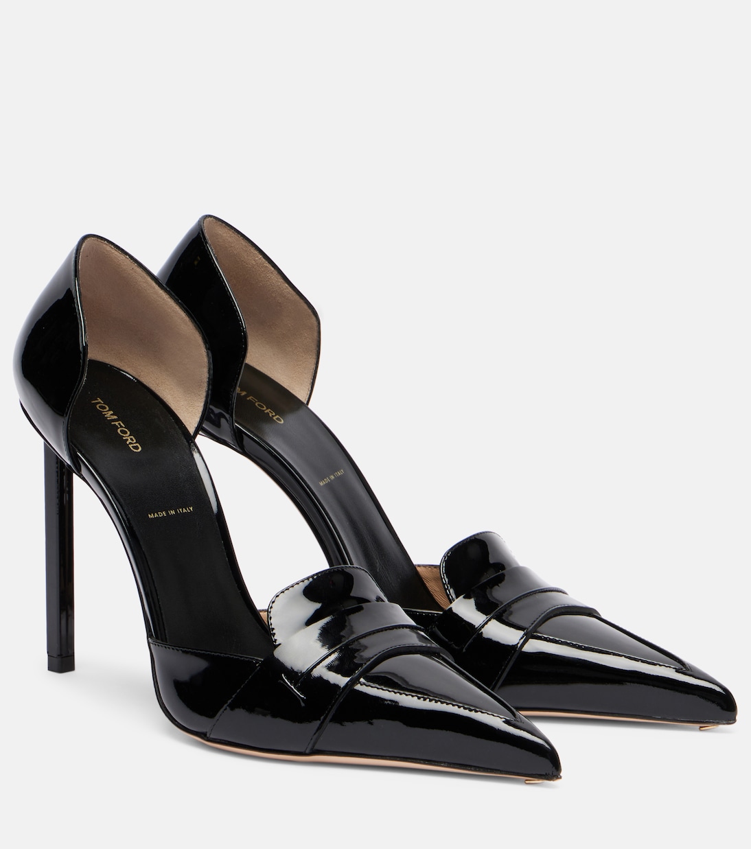 Туфли из лакированной кожи Tom Ford, черный