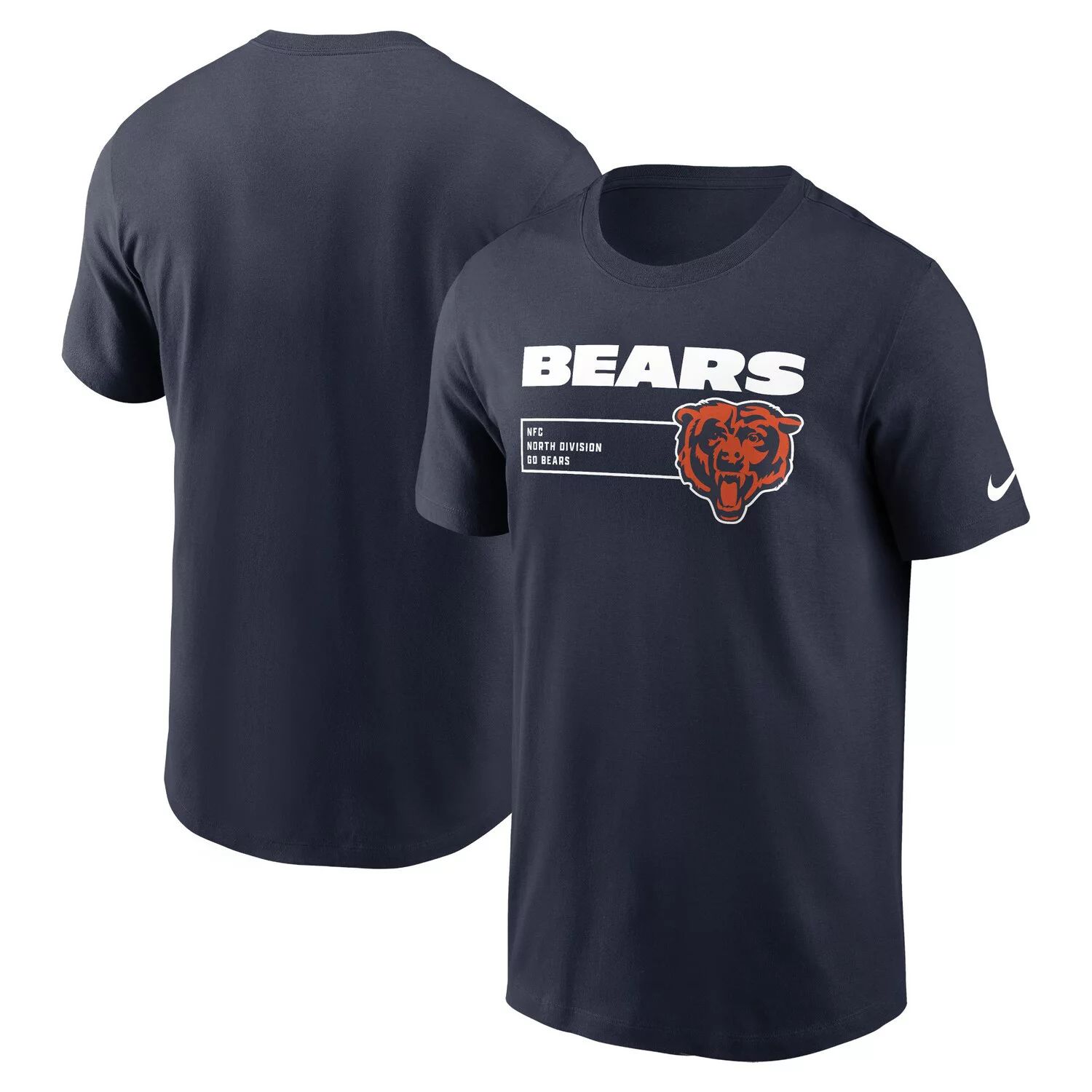 

Мужская темно-синяя футболка Chicago Bears Division Essential Nike, Синий, Мужская темно-синяя футболка Chicago Bears Division Essential Nike