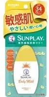 Солнцезащитное молочко для младенцев Sunplay Baby Milk, 5 шт. по 30 г, белый Rohto Pharmaceutical Co., Ltd.