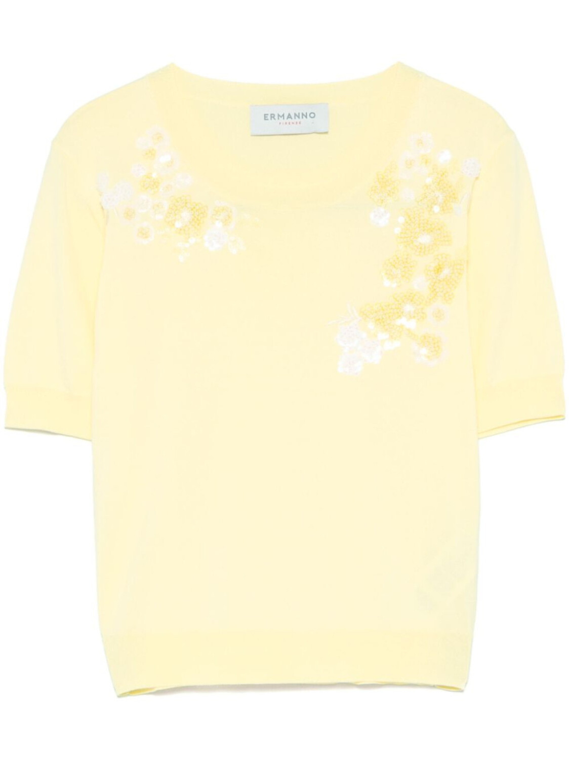 

ERMANNO FIRENZE топ с пайетками, желтый