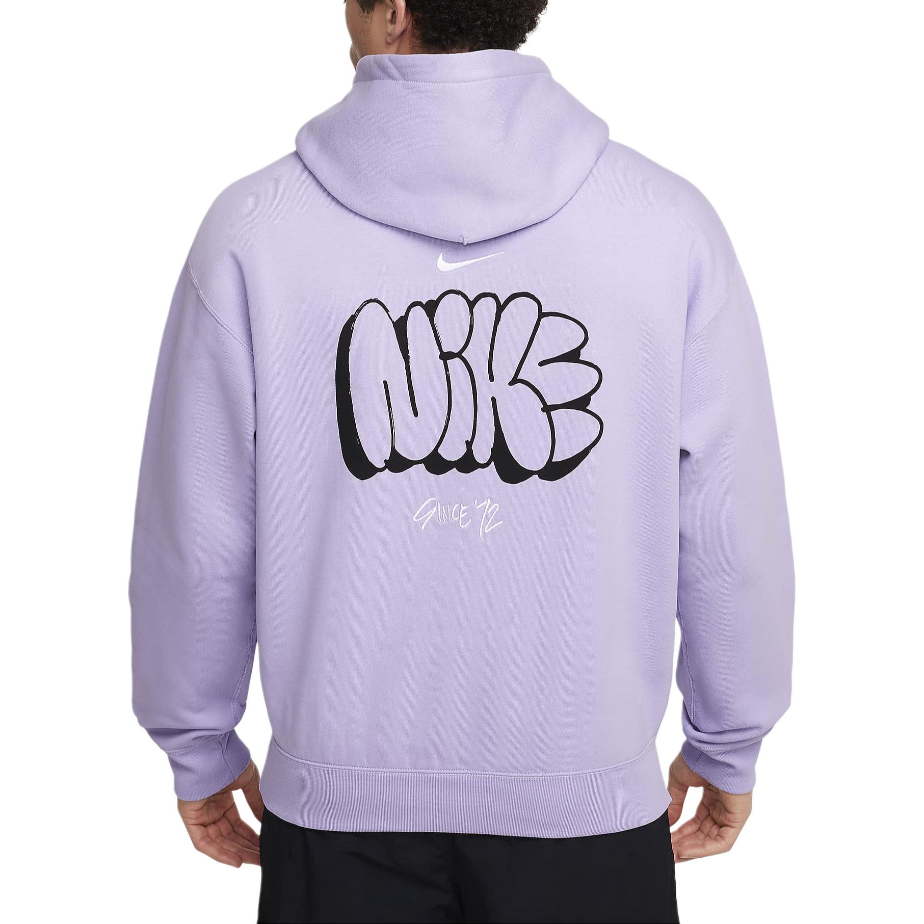 Свитшот Solo Swoosh мужской светло-фиолетовый/белый Nike — фото 3