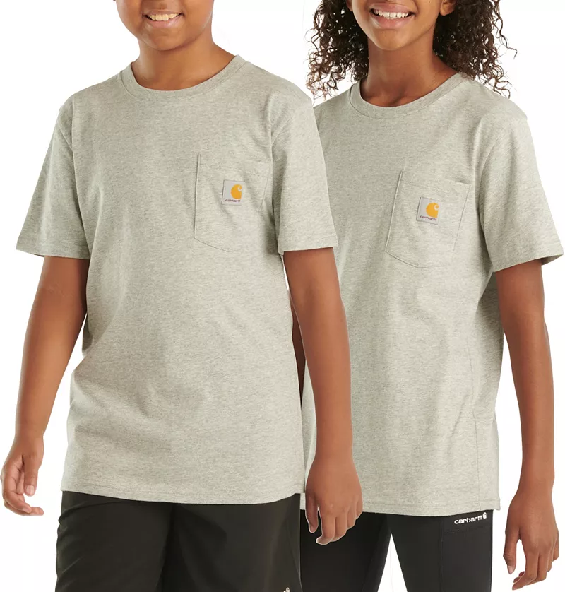 

Молодежная футболка с карманами Carhartt, цвет Grey Heather