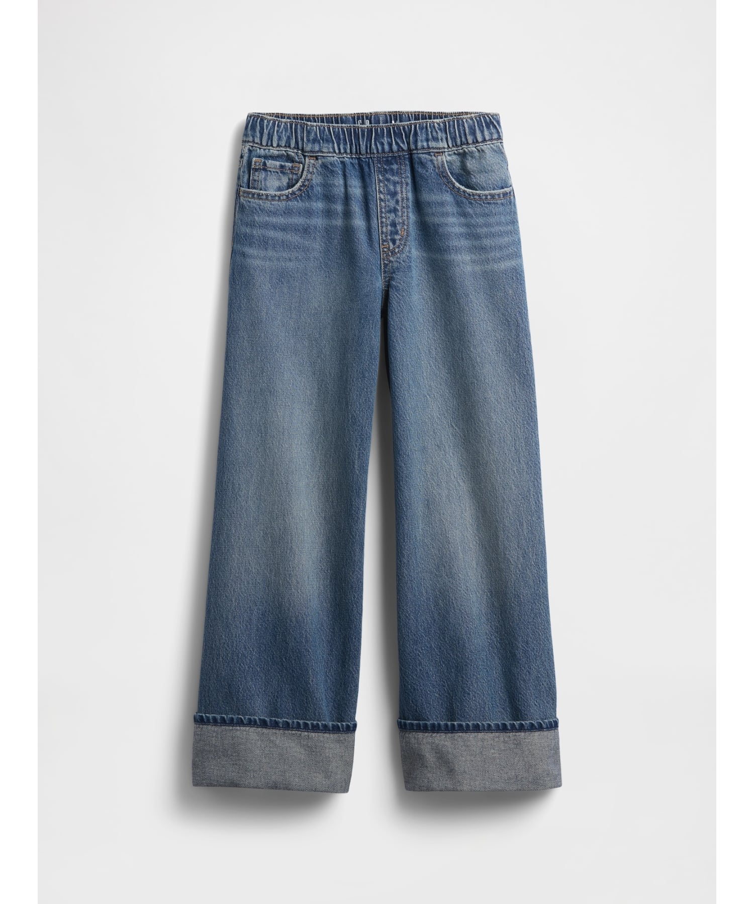 (K) Легкие широкие свободные джинсы (детские) GAP, MEDIUM_WASH — фото 3