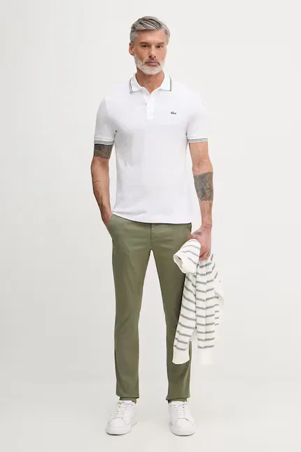 Штаны классические Lacoste, зеленый — фото 2