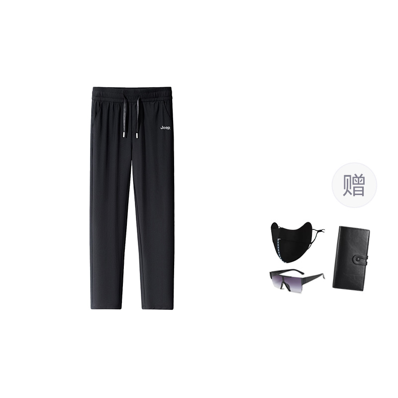 

Повседневные брюки Unisex тонкие прямого кроя Jeep, pure черный[giveaway included]