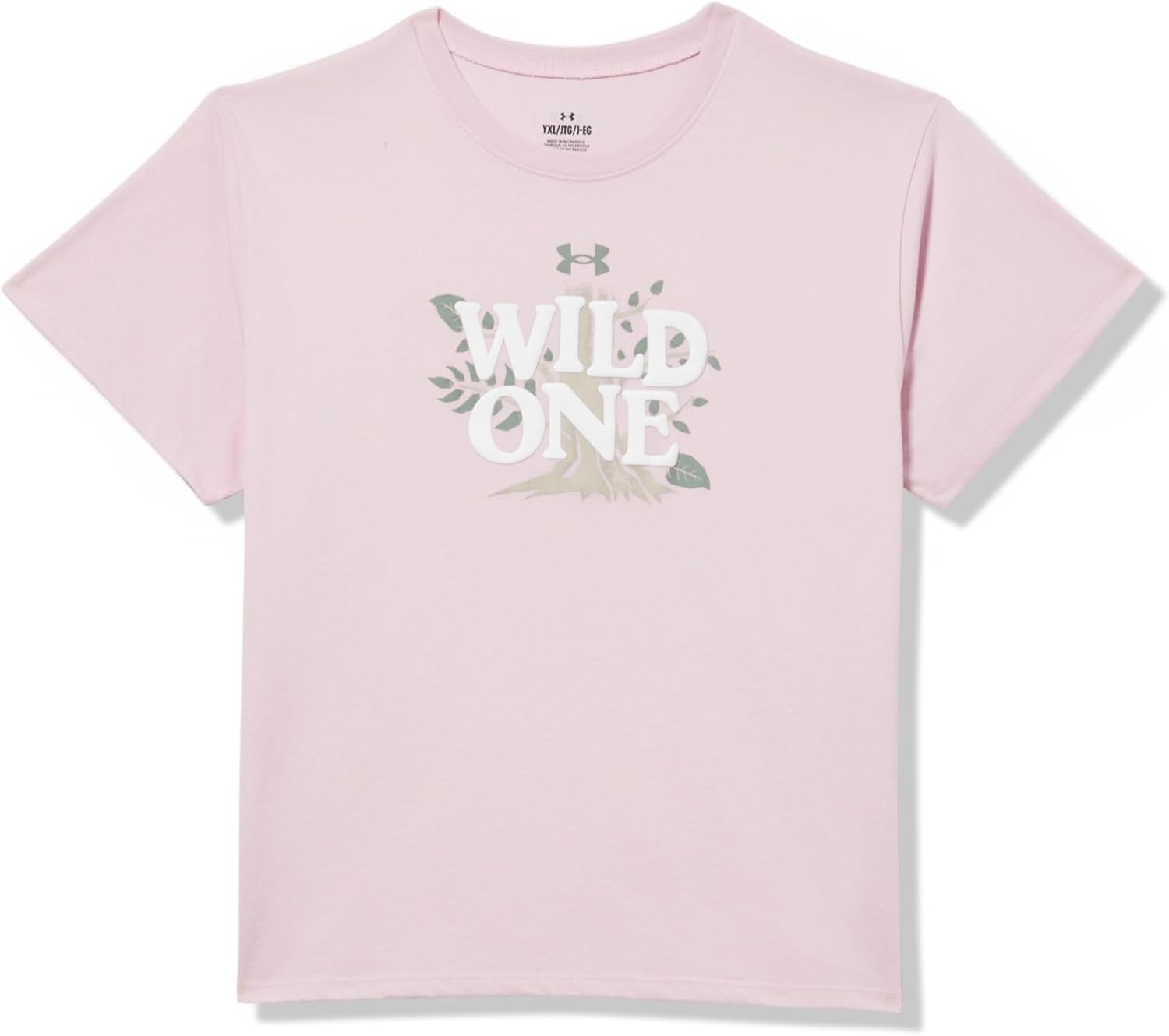 

Under Armour Girls Crewneck, легкая и дышащая футболка для спорта, Prime Pink Wild One, Розовый, Under Armour Girls Crewneck, легкая и дышащая футболка для спорта, Prime Pink Wild One