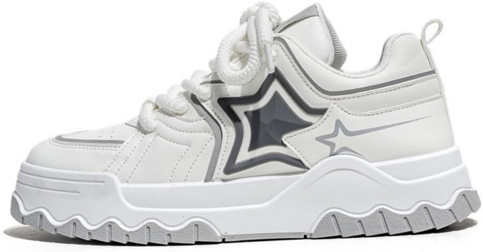 

Мужские массивные кроссовки Fashion Star Y2K для ходьбы, удобные для повседневной носки, модный дизайн с цветными блоками для активного отдыха, размер US 7-9.5 Lglmqxtm, белый