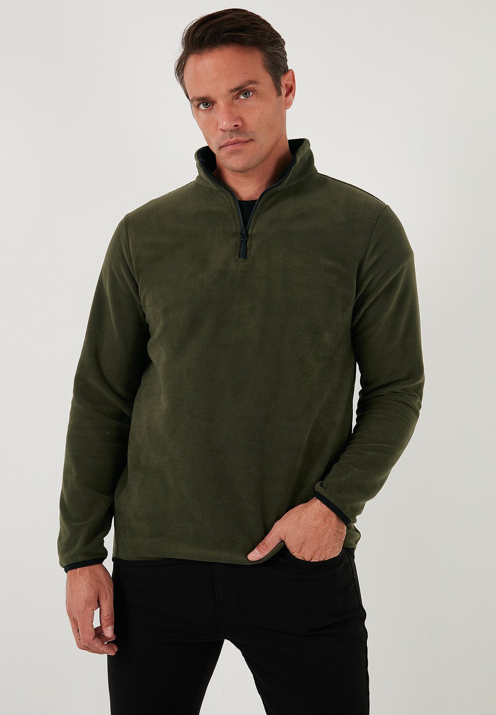 

Флисовый джемпер REGULAR FIT Buratti, хаки