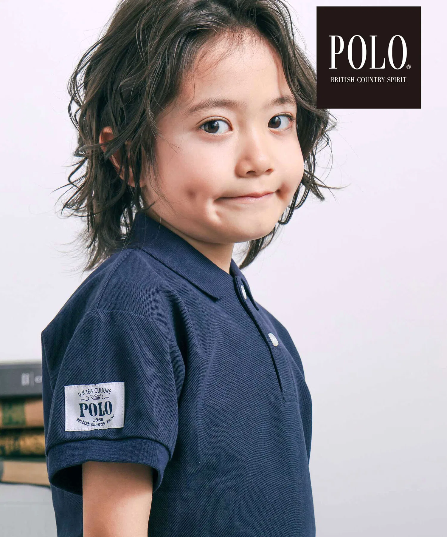 【Коллаборация POLO BCS x SLAP SLIP】Поло с коротким рукавом, однотонное и полосатое (80-130 см) — фото 4
