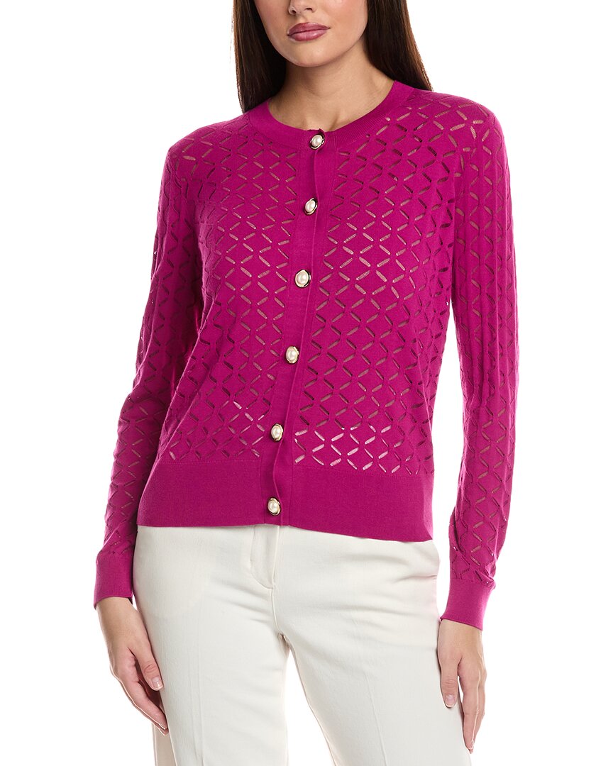 

Кардиган St John Float Knit St. John, фиолетовый