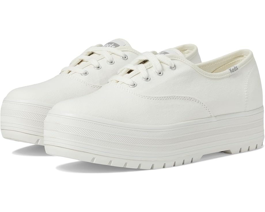 Кроссовки Keds The Platform Lug Lace Up, цвет Off-White Canvas