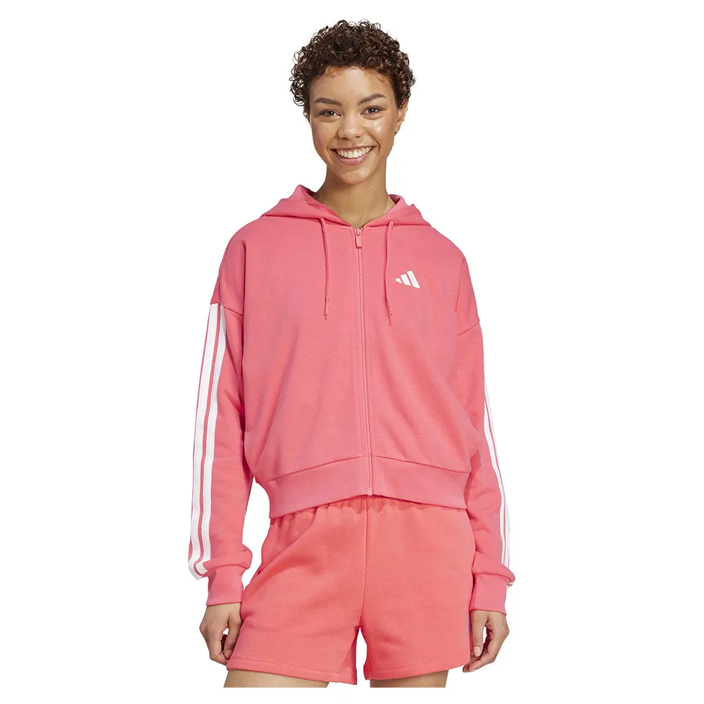 

Толстовка adidas Essentials 3 Stripes French Terry full zip, розовый