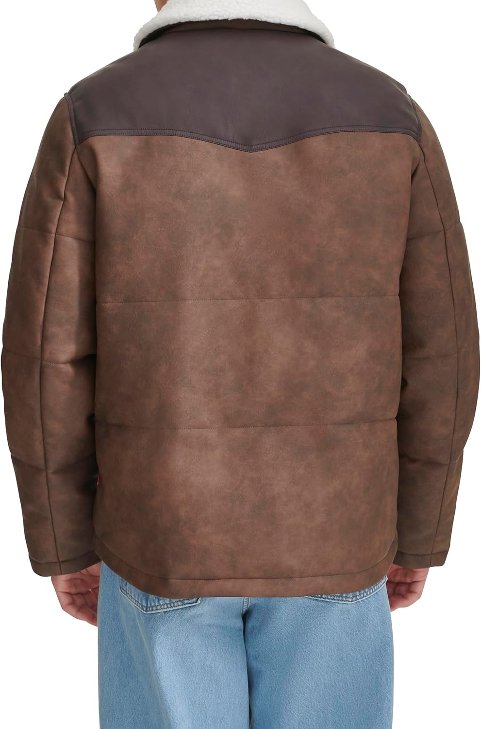 Мужская куртка Levi's Out West из смешанной ткани Levi's Men's Out West, Saddle Faux Leather — фото 4