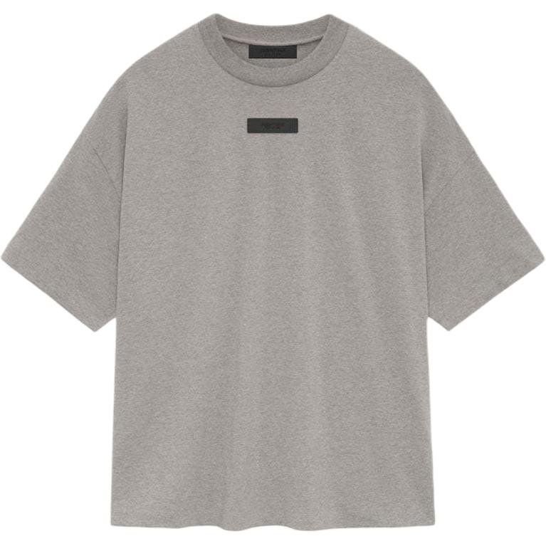 

Футболка из хлопка с аппликацией логотипом Fear Of God Essentials, heather серый