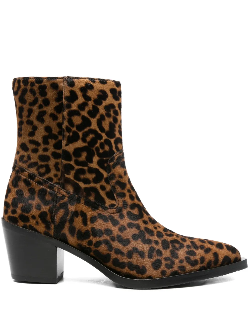 Ботильоны с леопардовым принтом Stuart Weitzman, коричневый